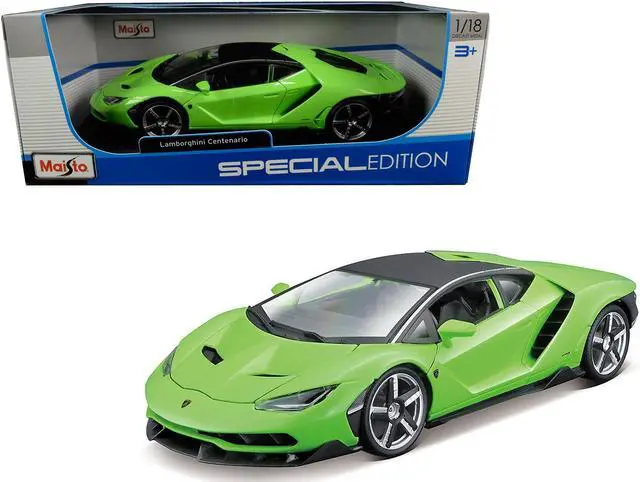 Main image of Lamborghini Centenario Lime Green with Matt Black Top 1/18 Diecast Model Car by Maisto