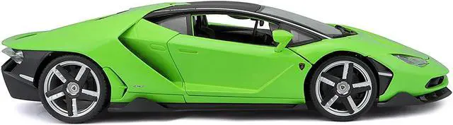Alt view image 3 of 3 - Lamborghini Centenario Lime Green with Matt Black Top 1/18 Diecast Model Car by Maisto
