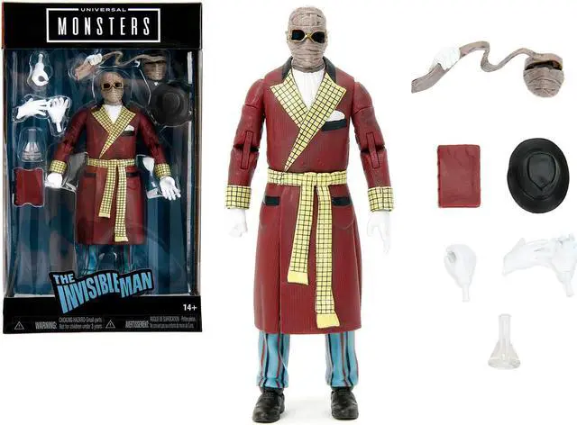 Main image of The Invisible Man 6" Moveable Figure with Accessories and Alternate Head and Hands "Universal Monsters" Series by Jada