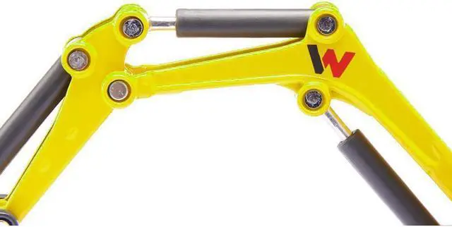 Alt view image 6 of 6 - Wacker Neuson EW65 Mobile Excavator Yellow and Gray 1/50 Diecast Model by Siku