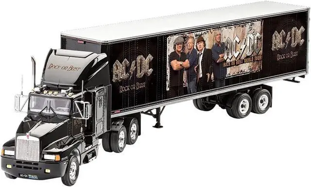 Alt view image 2 of 5 - Level 3 Model Kit Kenworth Tour Truck "AC/DC Rock or Bust" 1/32 Scale Model by Revell