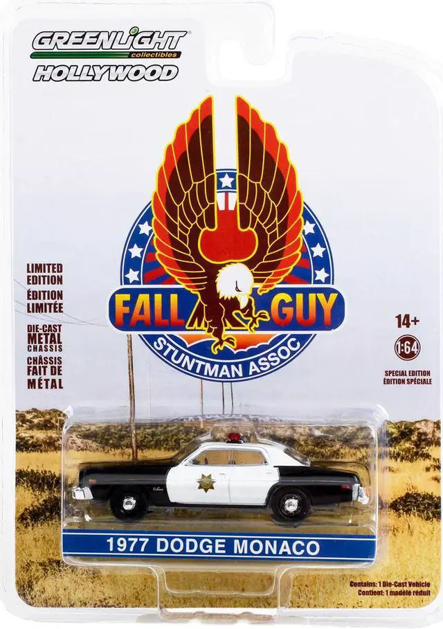 Alt view image 3 of 3 - 1977 Dodge Monaco Police Black & White "County Sheriff's Dept" "Fall Guy" 1/64 Diecast Model Car by Greenlight