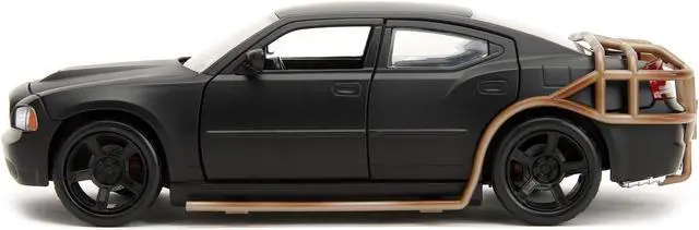 Alt view image 3 of 6 - 2006 Dodge Charger Matt Black with Outer Cage "Fast & Furious" Movie 1/24 Diecast Model Car by Jada
