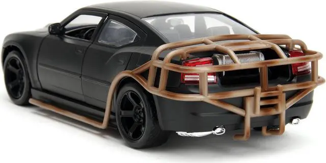 Alt view image 5 of 6 - 2006 Dodge Charger Matt Black with Outer Cage "Fast & Furious" Movie 1/24 Diecast Model Car by Jada