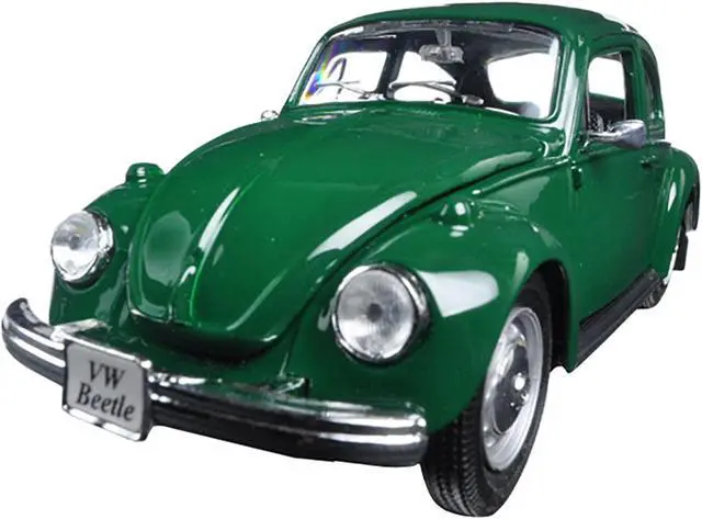 Alt view image 2 of 3 - 1973 Volkswagen Beetle Green 1/24 Diecast Model Car by Maisto