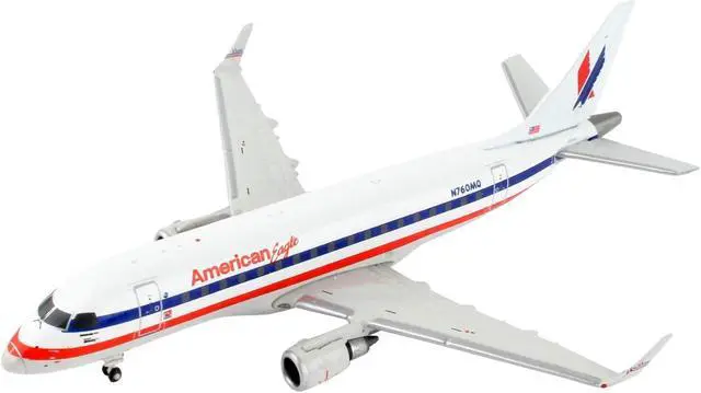 Alt view image 2 of 5 - Embraer ERJ-170 Commercial Aircraft "American Airlines" White with Blue & Red Stripes 1/400 Diecast Model Airplane by GeminiJets