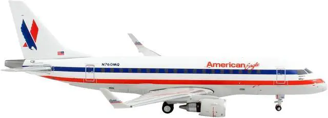 Alt view image 3 of 5 - Embraer ERJ-170 Commercial Aircraft "American Airlines" White with Blue & Red Stripes 1/400 Diecast Model Airplane by GeminiJets