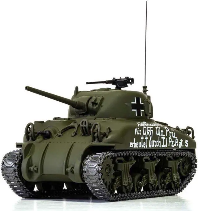 Alt view image 3 of 3 - M4A1 Sherman Medium Tank "BeutePanzer, US, North African Campaign, Captured by Tunisia" German Army 1/50 Diecast Model by Corgi