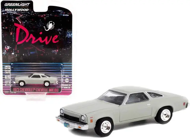 Main image of 1973 Chevrolet Chevelle Malibu Matt Gray "Drive" (2011) Movie "Hollywood Series" Release 33 1/64 Diecast Model Car by Greenlight