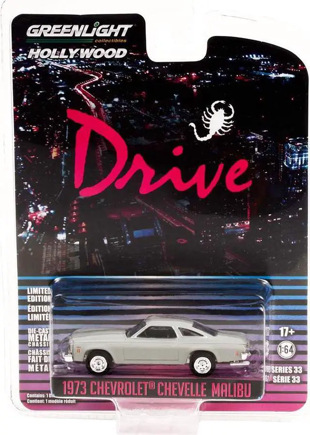 Alt view image 3 of 3 - 1973 Chevrolet Chevelle Malibu Matt Gray "Drive" (2011) Movie "Hollywood Series" Release 33 1/64 Diecast Model Car by Greenlight