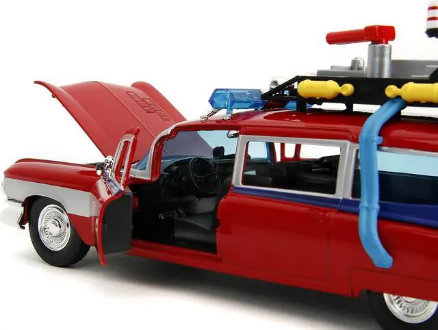 Alt view image 4 of 6 - 1959 Cadillac Ambulance Ecto-1 Red "Transformers" TV - "Ghostbusters" (1984) Movie Crossover1/24 Diecast Model Car by Jada