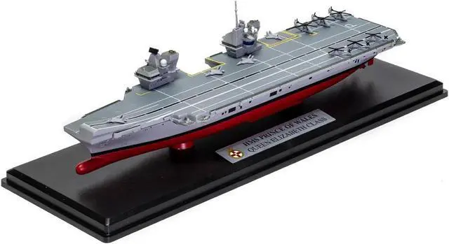 Alt view image 6 of 6 - HMS Prince of Wales R09 Aircraft Carrier "Queen Elizabeth-Class" British Royal Navy "Naval Power" 1/1250 Diecast Model by Corgi