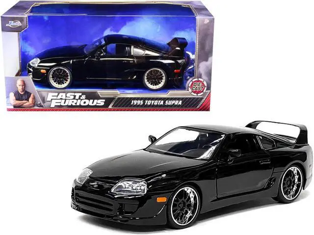Main image of 1995 Toyota Supra Black "Fast & Furious" Movie 1/24 Diecast Model Car by Jada