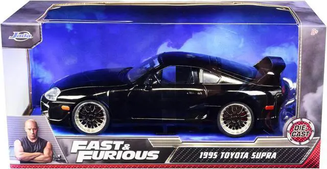 Alt view image 3 of 4 - 1995 Toyota Supra Black "Fast & Furious" Movie 1/24 Diecast Model Car by Jada