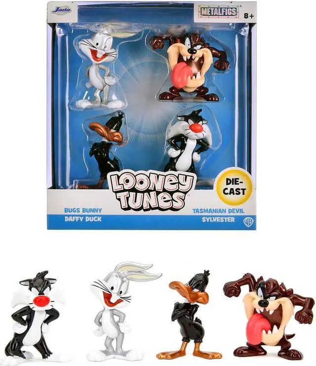 Main image of Set of 4 Diecast Figures "Looney Tunes" "Metalfigs" Series Die Cast Models by Jada