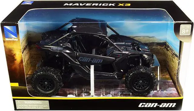 Alt view image 3 of 3 - CAN-AM Maverick X3 ATV Triple Black 1/18 Diecast Model by New Ray