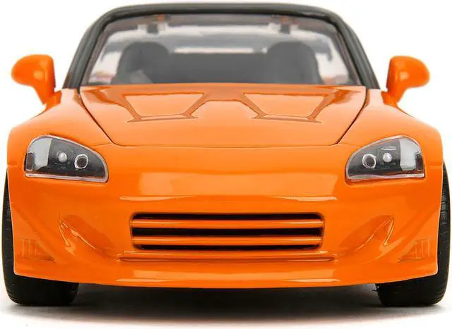 Alt view image 6 of 11 - 2001 Honda S2000 Orange w/Gray Top and Graphics & Figure "Naruto Shippuden" (2009-2017) TV Series 1/24 Diecast Model Car by Jada