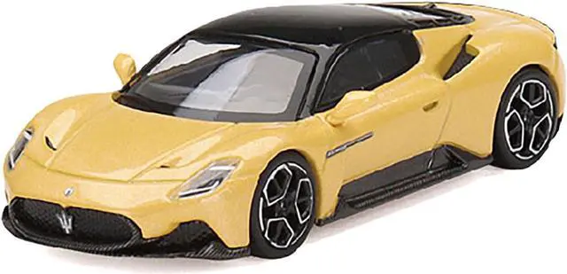 Alt view image 2 of 3 - Maserati MC20 Giallo Genio Yellow with Black Top 1/64 Diecast Model Car by BBR