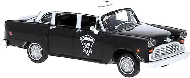 Alt view image 2 of 3 - 1974 Checker Cab Black and White "Tallahasse" 1/87 (HO) Scale Model Car by Brekina