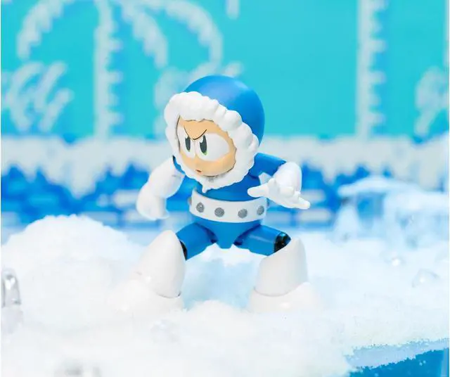 Alt view image 4 of 6 - Ice Man 4" Moveable Figure with Accessories and Alternate Head and Hands "Mega Man" (1987) Video Game model by Jada
