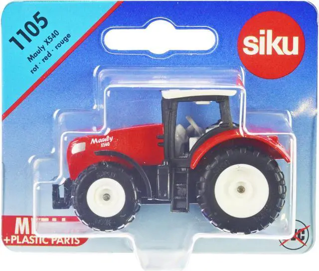 Alt view image 3 of 3 - Mauly X540 Tractor Red with White Top Diecast Model by Siku