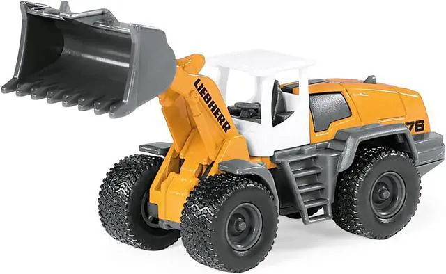 Alt view image 2 of 3 - Liebherr 576 Wheel Loader Yellow with White Top Diecast Model by Siku