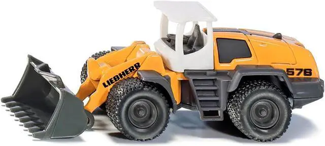Alt view image 3 of 3 - Liebherr 576 Wheel Loader Yellow with White Top Diecast Model by Siku