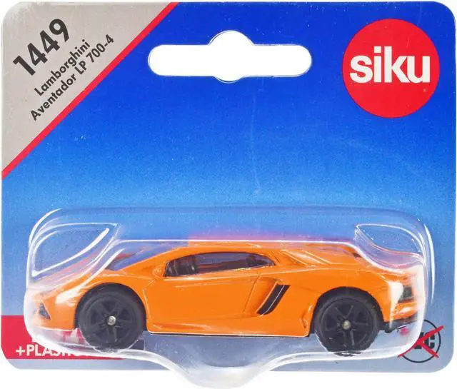 Alt view image 3 of 3 - Lamborghini Aventador LP700-4 Orange Diecast Model Car by Siku
