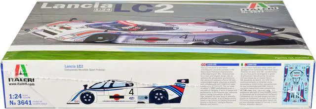Alt view image 2 of 4 - Skill 3 Model Kit Lancia LC2 "World Sport Prototype Championship" 1/24 Scale Model by Italeri