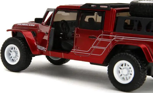 Alt view image 3 of 11 - 2020 Jeep Gladiator Pickup Truck Candy Red "Pink Slips" Series 1/32 Diecast Model Car by Jada