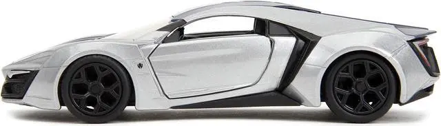 Alt view image 3 of 11 - Lykan Hypersport Silver Metallic and Purple "Pink Slips" Series 1/32 Diecast Model Car by Jada