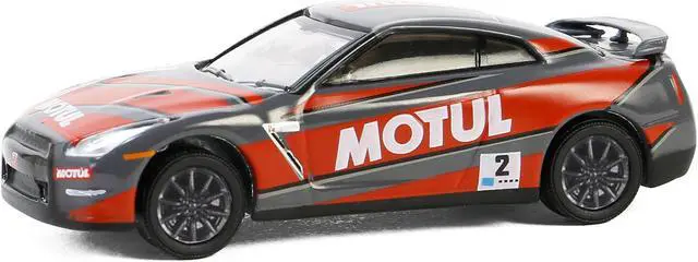 Alt view image 2 of 6 - 2015 Nissan GT-R (R35) #2 "MOTUL" Gray with Red Graphics "Hobby Exclusive" Series 1/64 Diecast Model Car by Greenlight