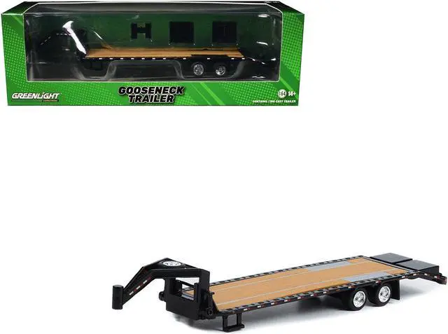 Alt view image 2 of 4 - Gooseneck Trailer Black 1/64 Diecast Model by Greenlight