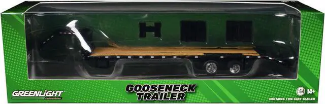 Alt view image 4 of 4 - Gooseneck Trailer Black 1/64 Diecast Model by Greenlight