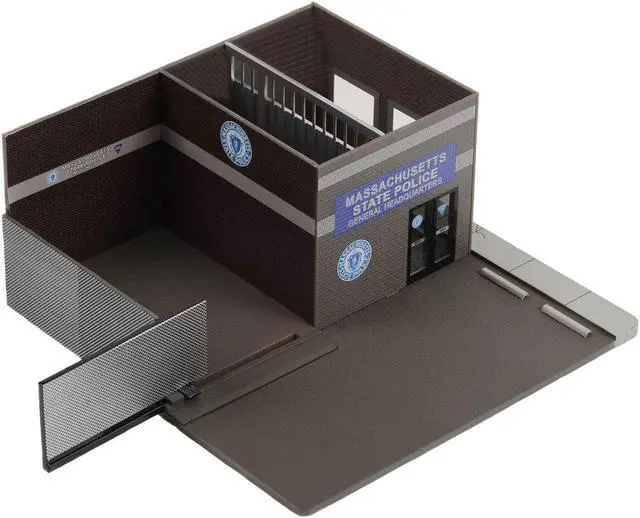 Alt view image 3 of 6 - Massachusetts State Police General Headquarters Diorama "Mechanic's Corner" Series 10 for 1/64 Scale Models by Greenlight