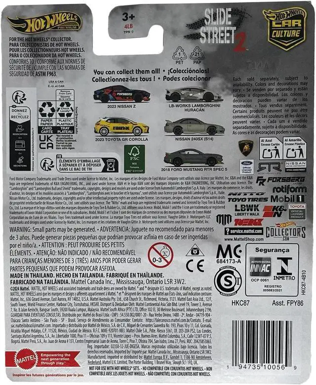 Alt view image 2 of 3 - 2023 Toyota GR Corolla "Rain X" Yellow "Slide Street 2" Series Diecast Model Car by Hot Wheels