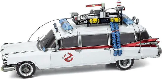 Alt view image 2 of 6 - Model Kit Ecto-1 Car White "Ghostbusters" (1984) Movie (Challenging Difficulty) Steel Model by Metal Earth