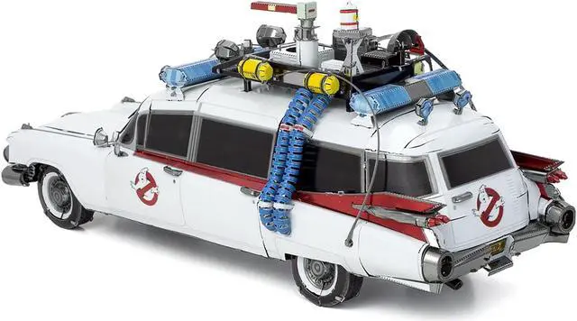 Alt view image 3 of 6 - Model Kit Ecto-1 Car White "Ghostbusters" (1984) Movie (Challenging Difficulty) Steel Model by Metal Earth
