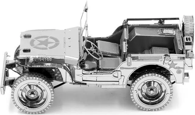 Alt view image 2 of 6 - Model Kit Willys Overland Jeep (Challenging Difficulty) Steel Model by Metal Earth