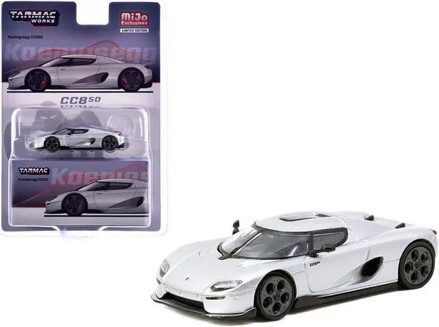 Main image of Koenigsegg CC850 Silver Metallic "Global64" Series 1/64 Diecast Model Car by Tarmac Works