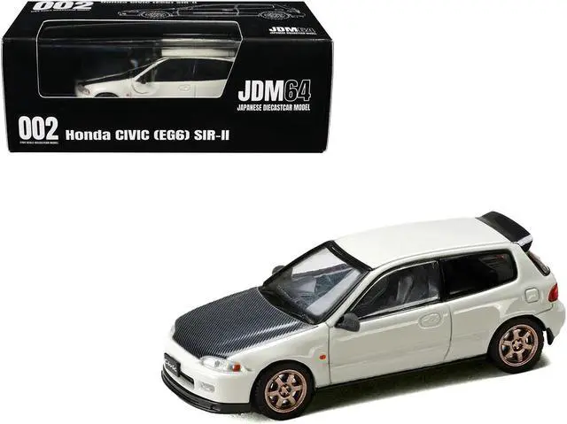 Honda Civic (EG6) SIR-II RHD Frost White with Carbon Hood 
