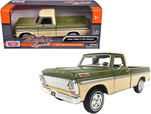 Ford F-100 Pickup 1969, car model metal, 1/24 scale model, 1/24 truck, Collection car, buy 1/24 model car, diecast truck,classic ford truck