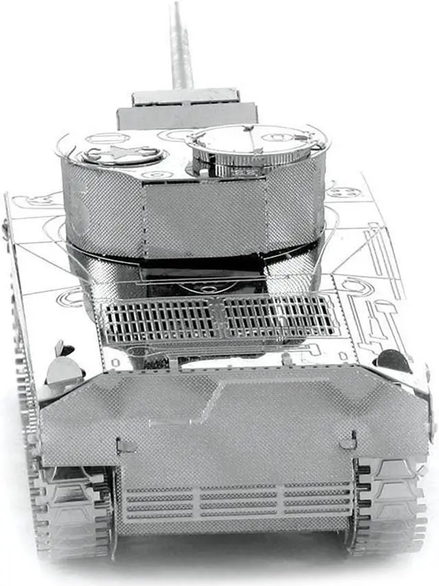 Alt view image 5 of 6 - Model Kit American Sherman Tank (Moderate Difficulty) Steel Model by Metal Earth