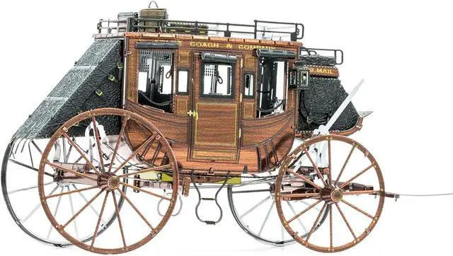 Alt view image 3 of 5 - Model Kit Wild West Stagecoach (Moderate Difficulty) Steel Model by Metal Earth