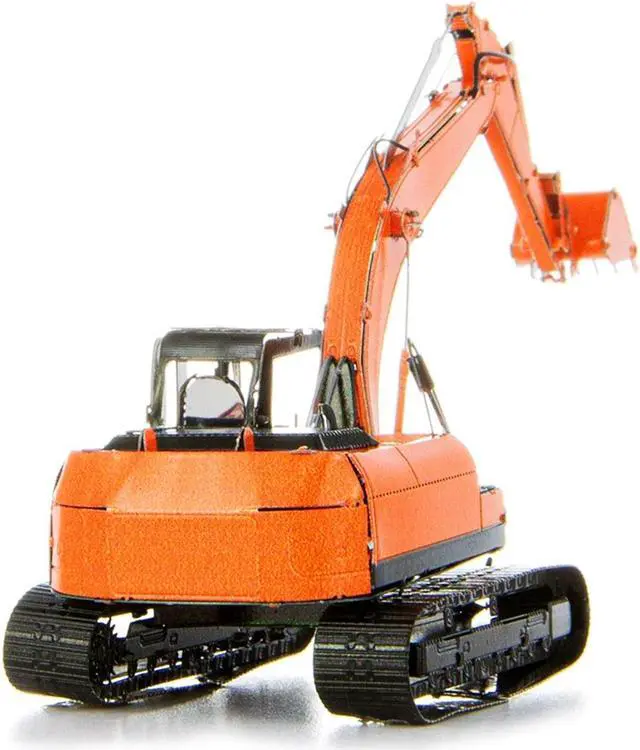 Alt view image 3 of 6 - Model Kit Excavator Orange and Black (Challenging Difficulty) Steel Model by Metal Earth