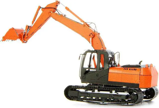 Alt view image 2 of 6 - Model Kit Excavator Orange and Black (Challenging Difficulty) Steel Model by Metal Earth