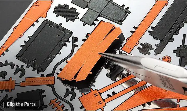 Alt view image 4 of 6 - Model Kit Excavator Orange and Black (Challenging Difficulty) Steel Model by Metal Earth