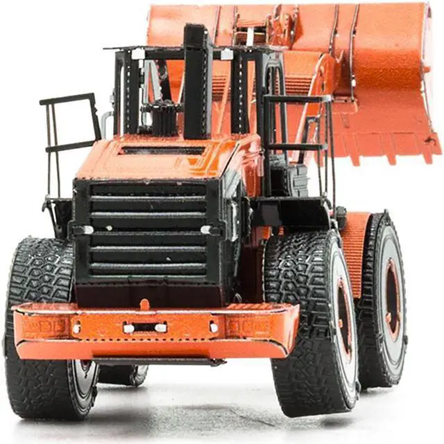 Alt view image 3 of 6 - Model Kit Wheel Loader Orange and Black (Challenging Difficulty) Steel Model by Metal Earth