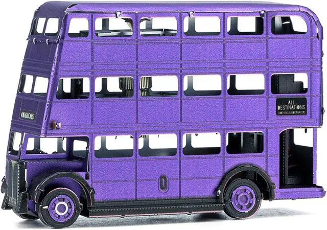 Alt view image 2 of 6 - Model Kit Knight Bus Purple "Harry Potter and the Prisoner of Azkaban" (2004) (Moderate Difficulty) Steel Model by Metal Earth