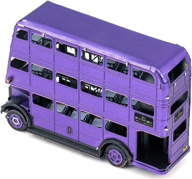 Alt view image 3 of 6 - Model Kit Knight Bus Purple "Harry Potter and the Prisoner of Azkaban" (2004) (Moderate Difficulty) Steel Model by Metal Earth